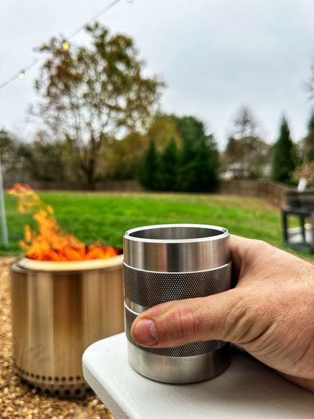 Load image into Gallery viewer, 2LB Manely™ - Knurled Stainless Whiskey Cup