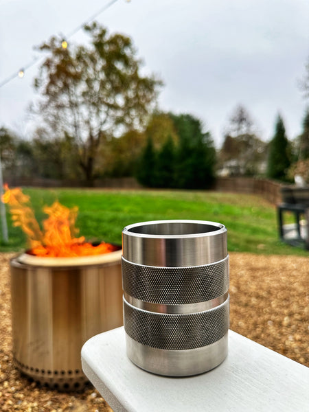 Load image into Gallery viewer, 2LB Manely™ - Knurled Stainless Whiskey Cup