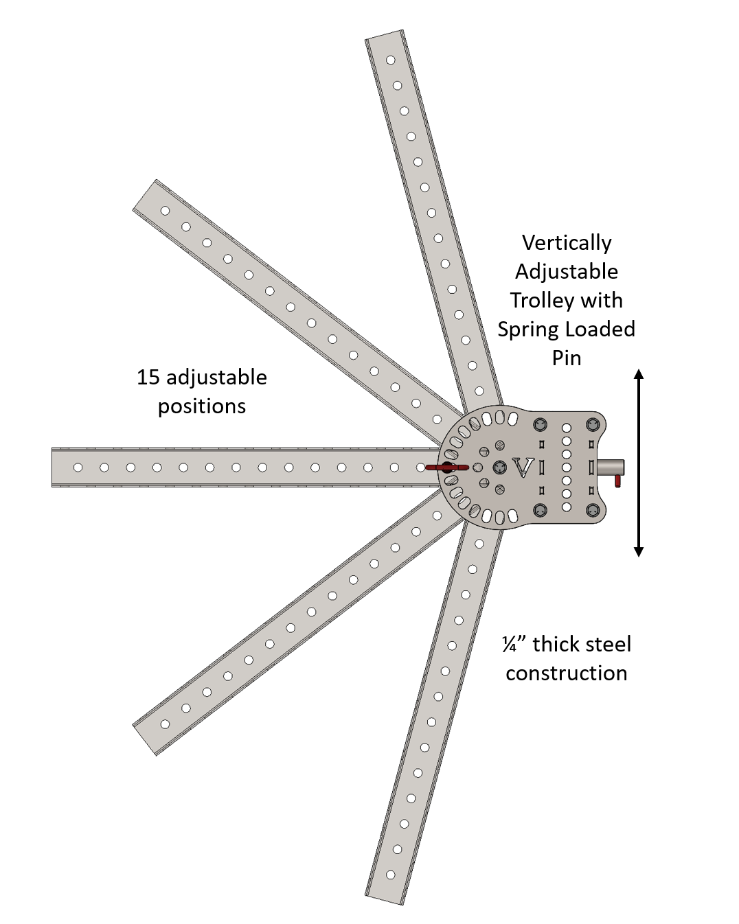 Vendetta 180° Adapters for 2x3 Titan Lever Arms