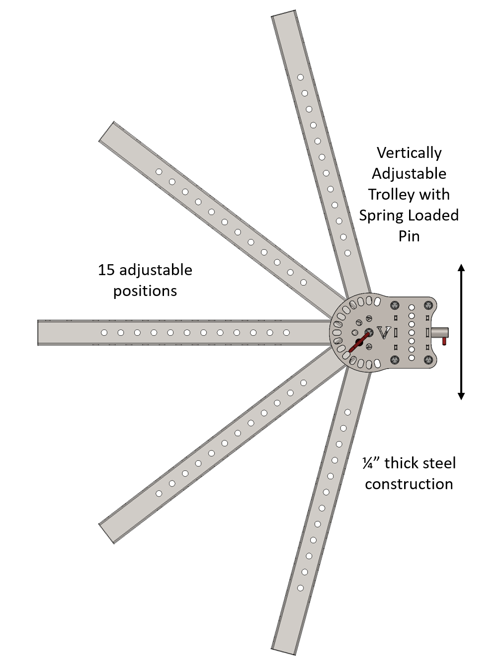 Vendetta Strength - 180 Degree Adjustable Lever Arm Mount
